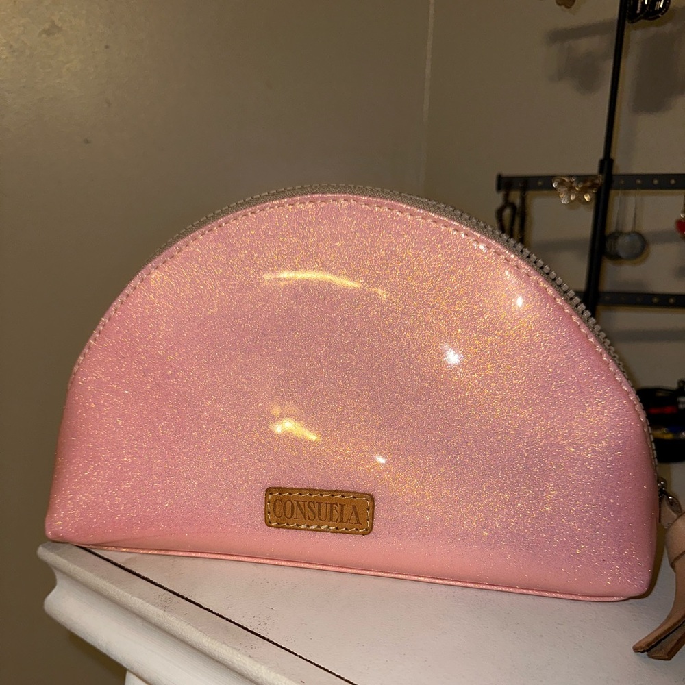 Consuela Large Sparkly Cosmetic Bag